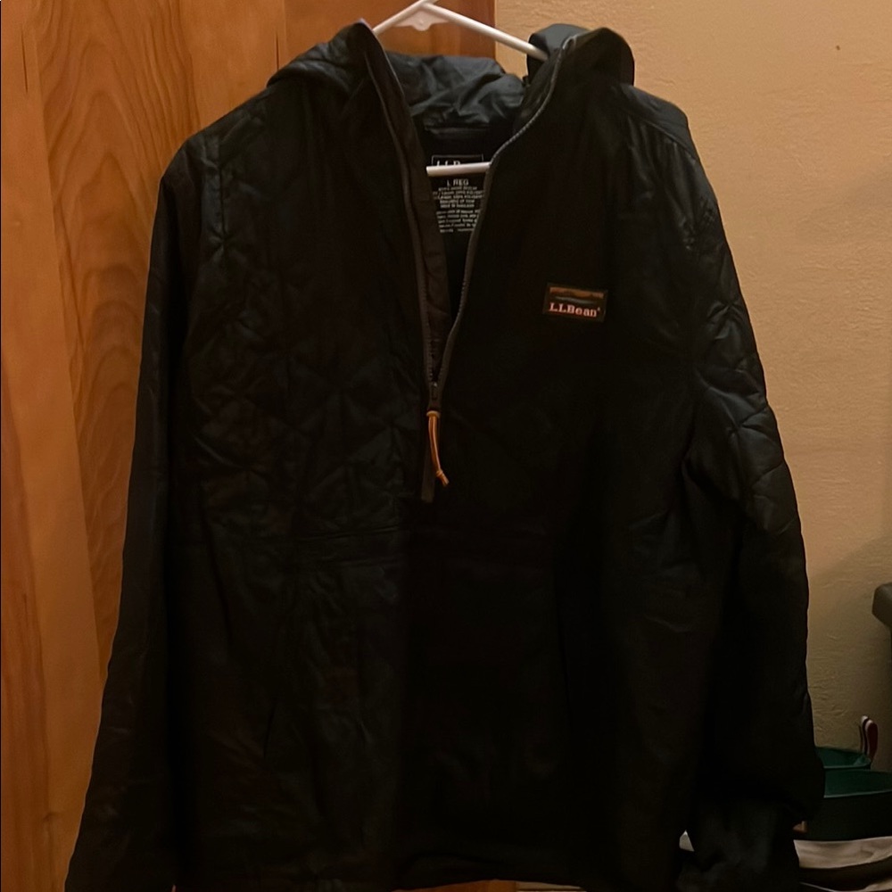 L.L. Bean Black Performance Jacket Fleece Quarter-Zip